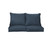 4-Piece Solid Outdoor Loveseat Pillow and Cushion Set - 23.5" - Blue