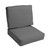 2-Piece Solid Square Corded Outdoor Patio Deep Seating Cushion Set - 25" - Gray