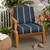 2-Piece Striped Square Corded Outdoor Patio Deep Seating Cushion Set - 22.5" - Blue and White
