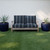 4-Piece Striped Outdoor Patio Loveseat Cushion Set - 25" - Blue and White