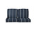 4-Piece Striped Outdoor Patio Loveseat Cushion Set - 23.5" - Blue and White