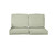 4-Piece Solid Outdoor Patio Loveseat Cushion Set - 27" - Green