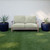 4-Piece Solid Outdoor Patio Loveseat Cushion Set - 27" - Green