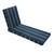 Striped Outdoor Patio Chaise Lounge Cushion - 78" - Blue and White