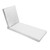 Diamond Pattern Outdoor Patio Chaise Lounge Cushion - 78" - White