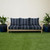 6-Piece Striped Outdoor Patio Sofa Pillow and Cushion Set - 27" - Blue and White