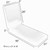 Solid Outdoor Patio Chaise Lounge Cushion - 78" - Blue