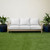 6-Piece Diamond Pattern Outdoor Patio Sofa Pillow and Cushion Set - 30" - White