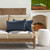 Solid Outdoor Patio Lumbar Throw Pillow - 24" - Blue - Set of 2