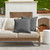 Solid Square Outdoor Throw Pillow - 22" - Gray - Set of 2