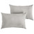 Diamond Pattern Outdoor Patio Rectangular Lumbar Throw Pillow - 24" - Cream - Set of 2
