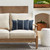 Striped Rectangular Outdoor Lumbar Throw Pillow - 24" - Blue and White - Set of 2