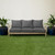 6-Piece Outdoor Patio Sofa Pillow and Cushion Set - 23.5" - Gray