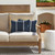 Striped Outdoor Patio Lumbar Throw Pillow - 24" - Blue and White - Set of 2