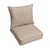 2-Piece Outdoor Corded Deep Seating Pillow and Cushion Set - 25" - Tan