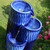 Ceramic Outdoor Garden Fountain - 25" - Blue