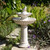 2-Tier Ceramic Outdoor Garden Fountain - 26.5" - Cream