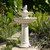 2-Tier Ceramic Outdoor Garden Fountain - 26.5" - Cream