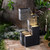 LED Lighted Outdoor Garden Fountain - 33.5" - Dark Gray