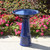 Ceramic Outdoor Patio Birdbath - 21.5" - Dark Blue