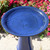 Ceramic Outdoor Patio Birdbath - 21.5" - Dark Blue