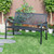 Quatrefoil Pattern Steel Outdoor Garden Bench - 50" - Black