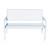 Quatrefoil Pattern Steel Outdoor Garden Bench - 50" - White