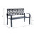Steel Outdoor Garden Bench - 50" - Black