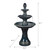 3-Tier Ceramic Outdoor Garden Fountain - 46.5" - Blue