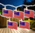 American Flag Patio Light Set - 7.5' White Wire - 10ct