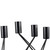 Modern 10 Taper Candle Holder Candelabra - 22.5" - Black