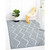6.5' x 9.5' Abstract Rectangular Outdoor Area Throw Rug - Blue and White