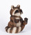 Sitting Playful Raccoon Outdoor Garden Statue - 11.25"