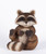 Sitting Playful Raccoon Outdoor Garden Statue - 11.25"