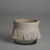 Textured Glass Votive Candle Holder with Fringes- 3" - Cream