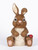 Sitting Rabbit with Ladybug Outdoor Garden Statue - 12"
