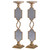 Mirrored Candle Holders - 16.75" - Gold - Set of 2