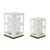 Cut Out Snowflake Pillar Candle Holder - 12" - Set of 2