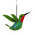 Solar Powered Hummingbird Hanging Outdoor Decoration - 16"