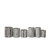Striped Glass Votive Candle Holder - 5" - Brown and White
