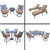 24pc Black Dining, Bar, Chaise Lounge and Swivel Rocker Chat Patio Furniture Sets