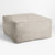 Solid Square Outdoor Bean Pouf Ottoman - 30" - Gray