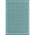 4' x 6' Teal Blue and Ivory Geometric Outdoor Rectangular Area Throw Rug