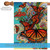 Orange and Black Monarch Madness Outdoor House Flag 40" x 28"