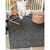 6' x 9' Black and Gray Solid Rectangular Outdoor Area Throw Rug