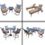 20pc Black Dining, Bar, Chaise Lounge and Swivel Rocker Chat Patio Furniture Sets