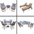 24pc Black Bar Set, Swivel Bar Stool Set, Lounge Set and Dining Set with Extension
