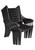 24pc Black Bar Set, Swivel Bar Stool Set, Lounge Set and Dining Set with Extension