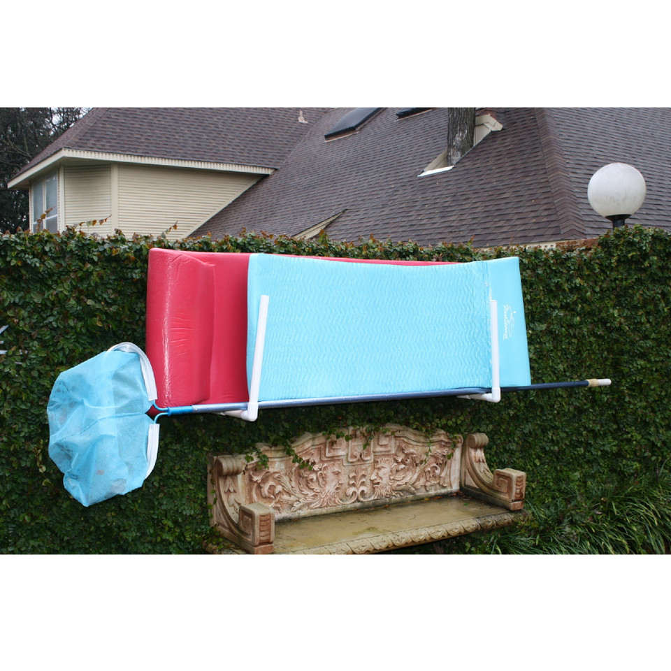 20" White Float Storage Hanging Wall Rack Pool Central