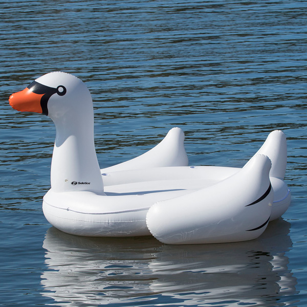 116" Inflatable Tow-Behind Swan Float